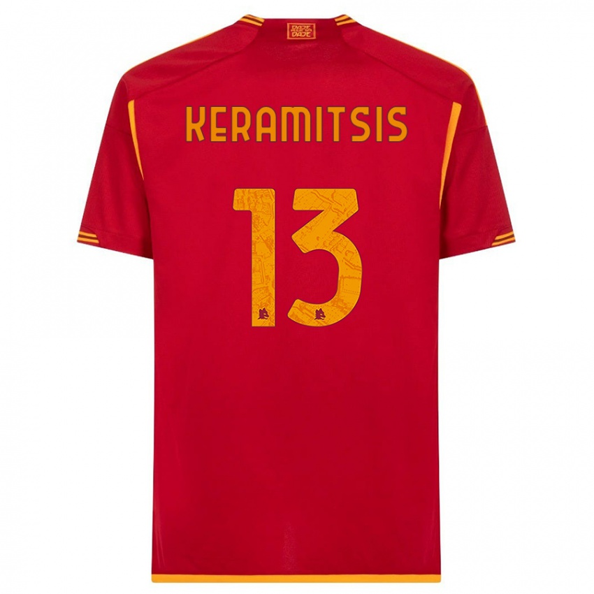 Damen Dimitrios Keramitsis #13 Rot Heimtrikot Trikot 2023/24 T-Shirt Österreich