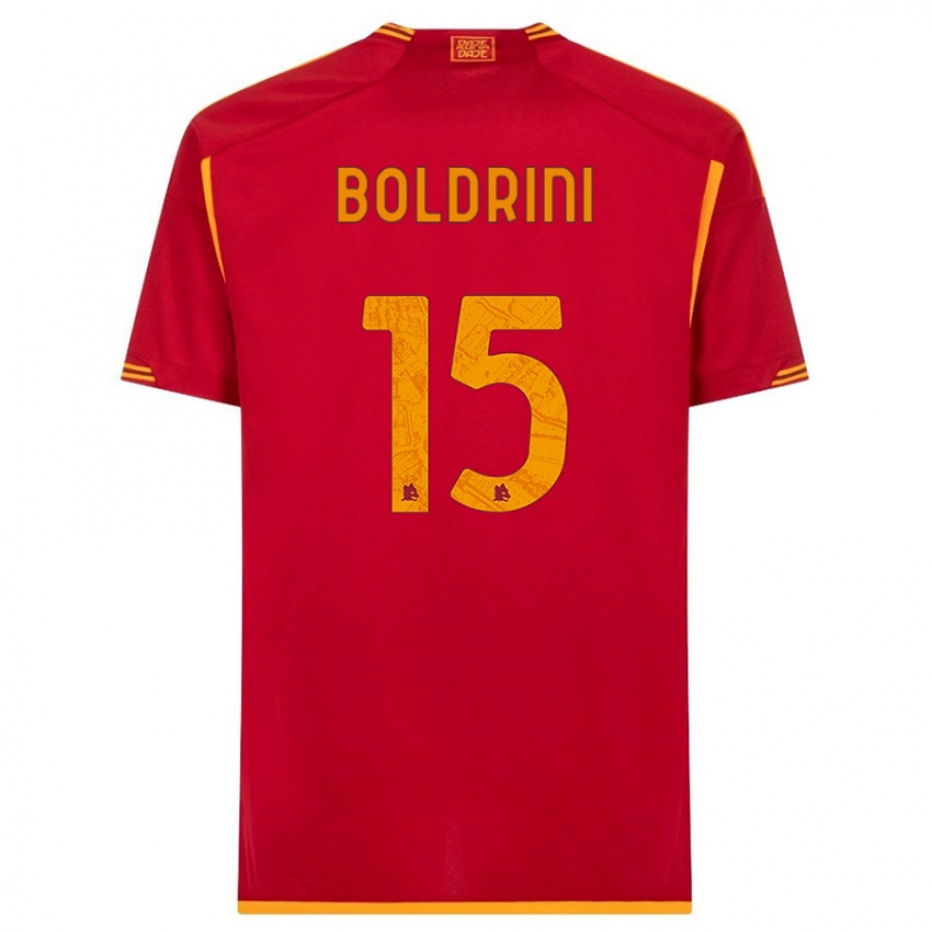 Damen Mattia Boldrini #15 Rot Heimtrikot Trikot 2023/24 T-Shirt Österreich