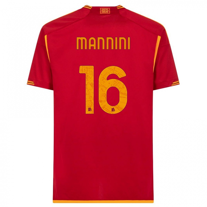 Damen Mattia Mannini #16 Rot Heimtrikot Trikot 2023/24 T-Shirt Österreich