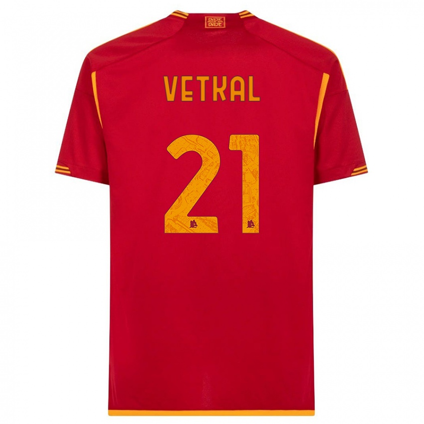 Damen Martin Vetkal #21 Rot Heimtrikot Trikot 2023/24 T-Shirt Österreich