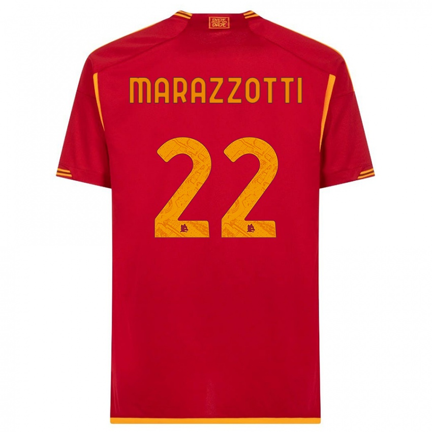 Damen Fabrizio Marazzotti #22 Rot Heimtrikot Trikot 2023/24 T-Shirt Österreich