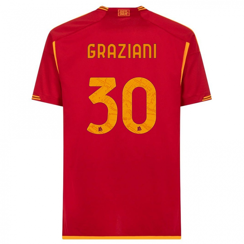 Damen Leonardo Graziani #30 Rot Heimtrikot Trikot 2023/24 T-Shirt Österreich