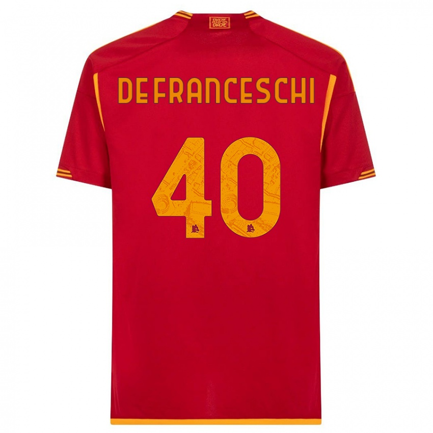 Damen Leonardo De Franceschi #40 Rot Heimtrikot Trikot 2023/24 T-Shirt Österreich