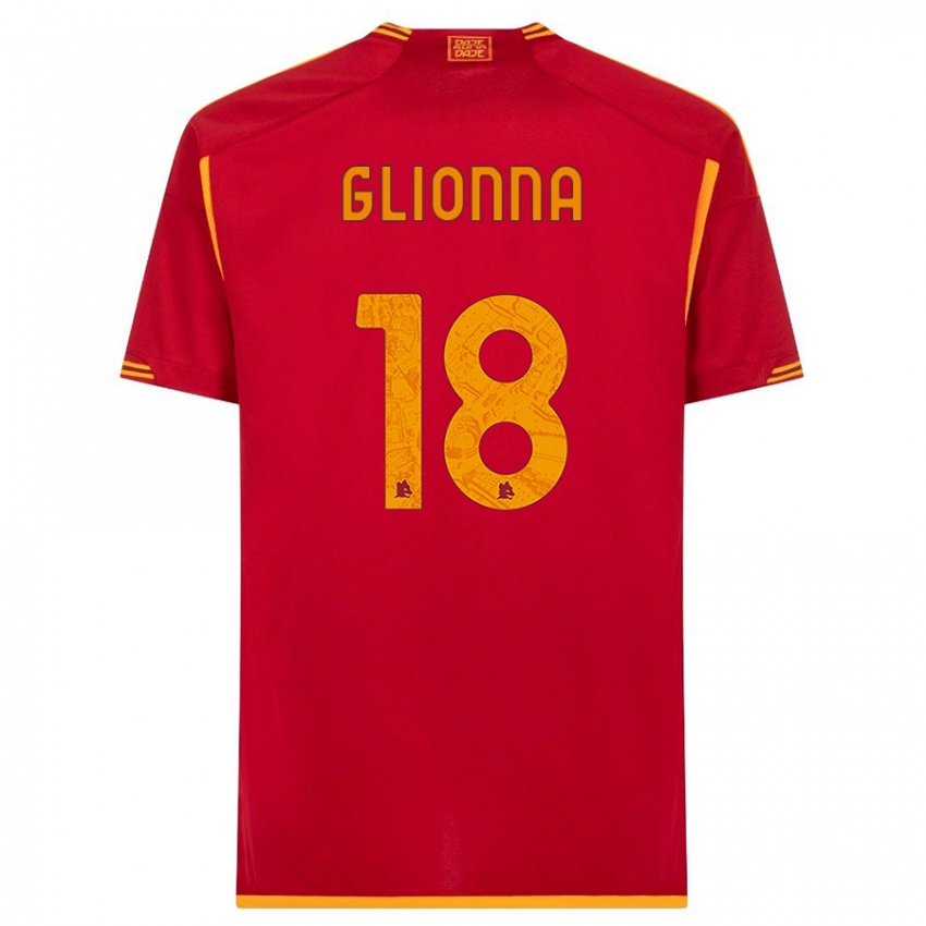 Damen Benedetta Glionna #18 Rot Heimtrikot Trikot 2023/24 T-Shirt Österreich