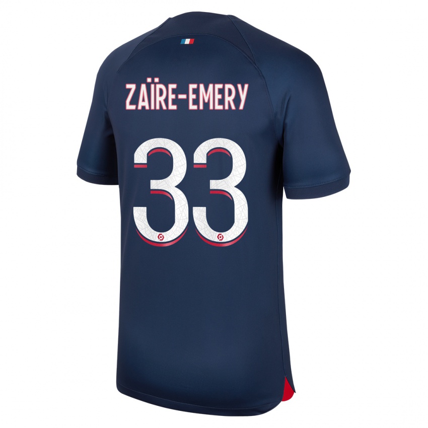 Damen Warren Zaire Emery #33 Blau Rot Heimtrikot Trikot 2023/24 T-Shirt Österreich