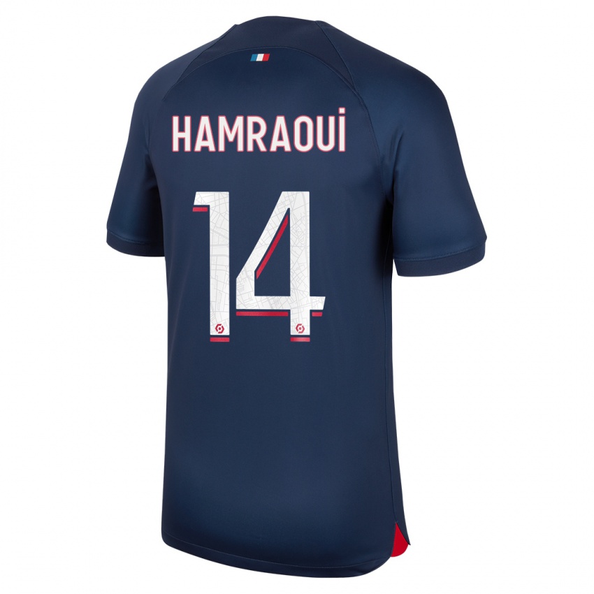 Damen Kheira Hamraoui #14 Blau Rot Heimtrikot Trikot 2023/24 T-Shirt Österreich