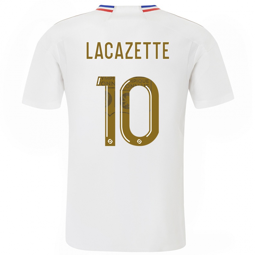 Damen Alexandre Lacazette #10 Weiß Heimtrikot Trikot 2023/24 T-Shirt Österreich