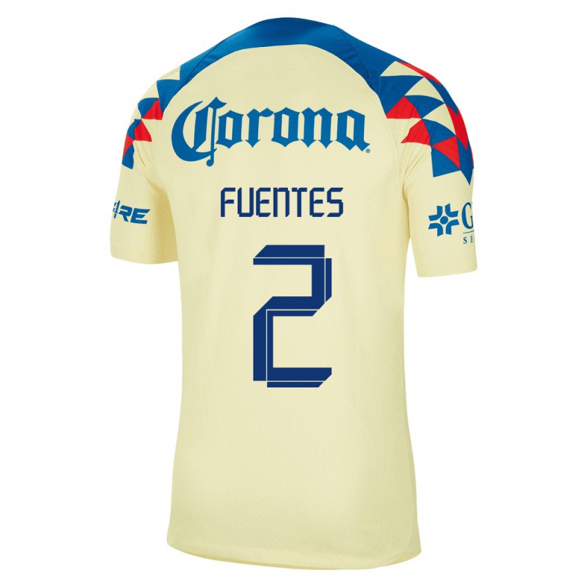 Damen Luis Fuentes #2 Gelb Heimtrikot Trikot 2023/24 T-Shirt Österreich