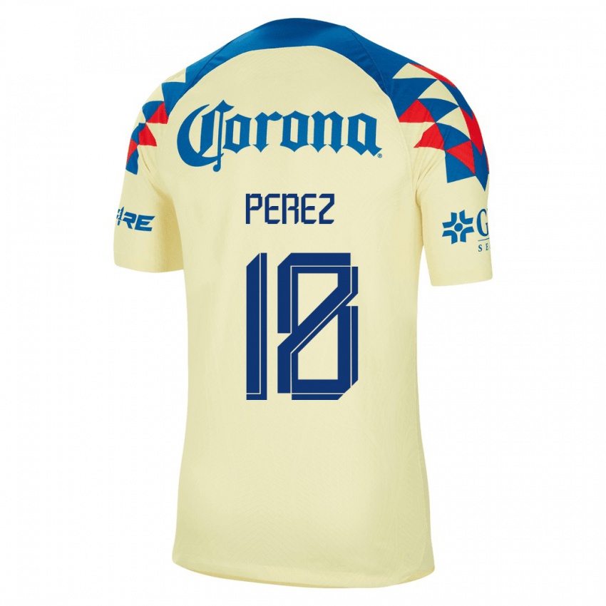 Damen Amanda Perez #18 Gelb Heimtrikot Trikot 2023/24 T-Shirt Österreich