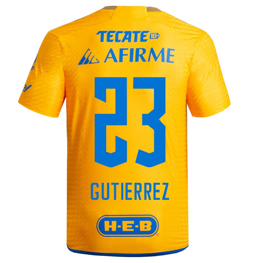 Damen Jana Gutierrez #23 Gelb Heimtrikot Trikot 2023/24 T-Shirt Österreich