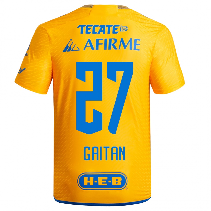 Damen Natalia Gaitan #27 Gelb Heimtrikot Trikot 2023/24 T-Shirt Österreich