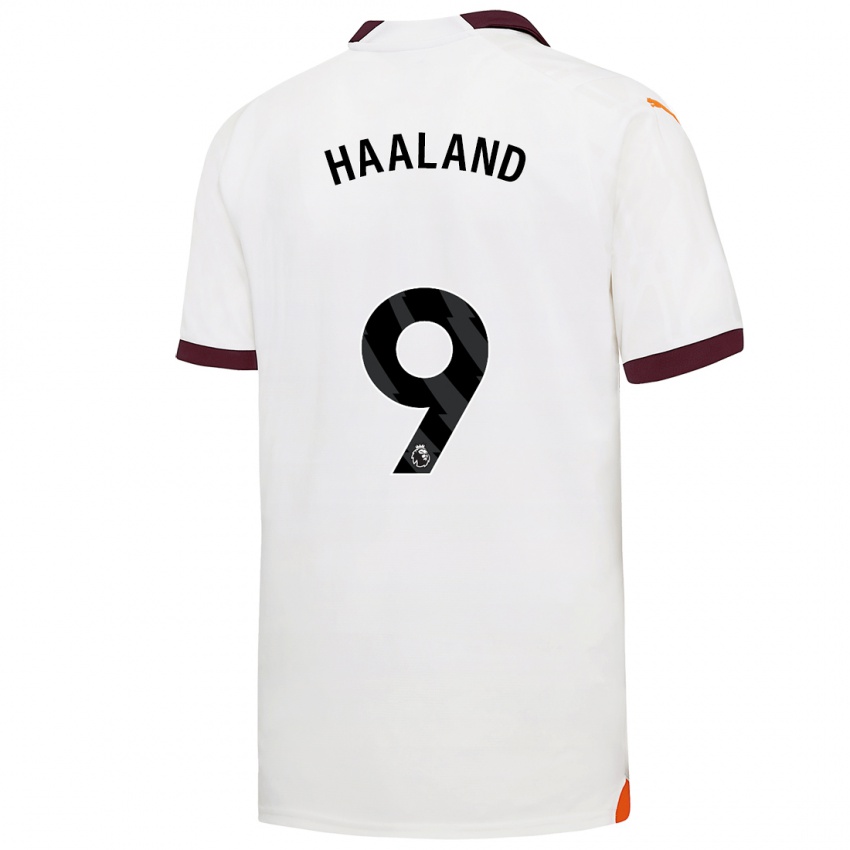 Damen Erling Haaland #9 Weiß Auswärtstrikot Trikot 2023/24 T-Shirt Österreich