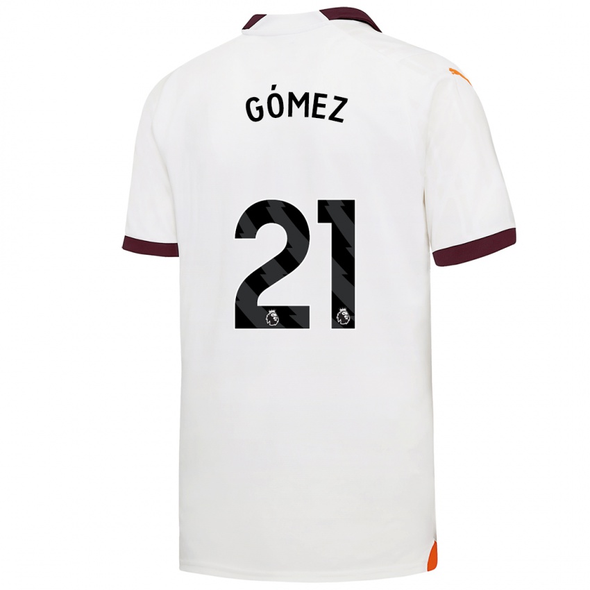 Damen Sergio Gómez #21 Weiß Auswärtstrikot Trikot 2023/24 T-Shirt Österreich