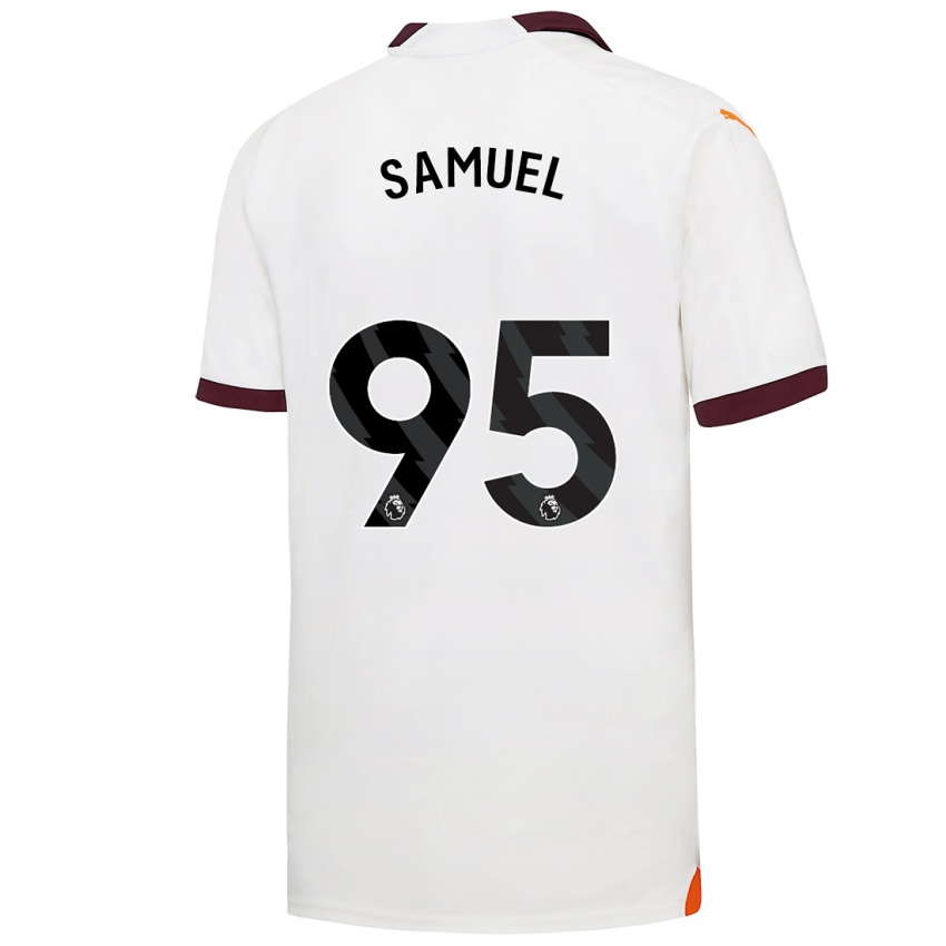 Damen Lakyle Samuel #95 Weiß Auswärtstrikot Trikot 2023/24 T-Shirt Österreich