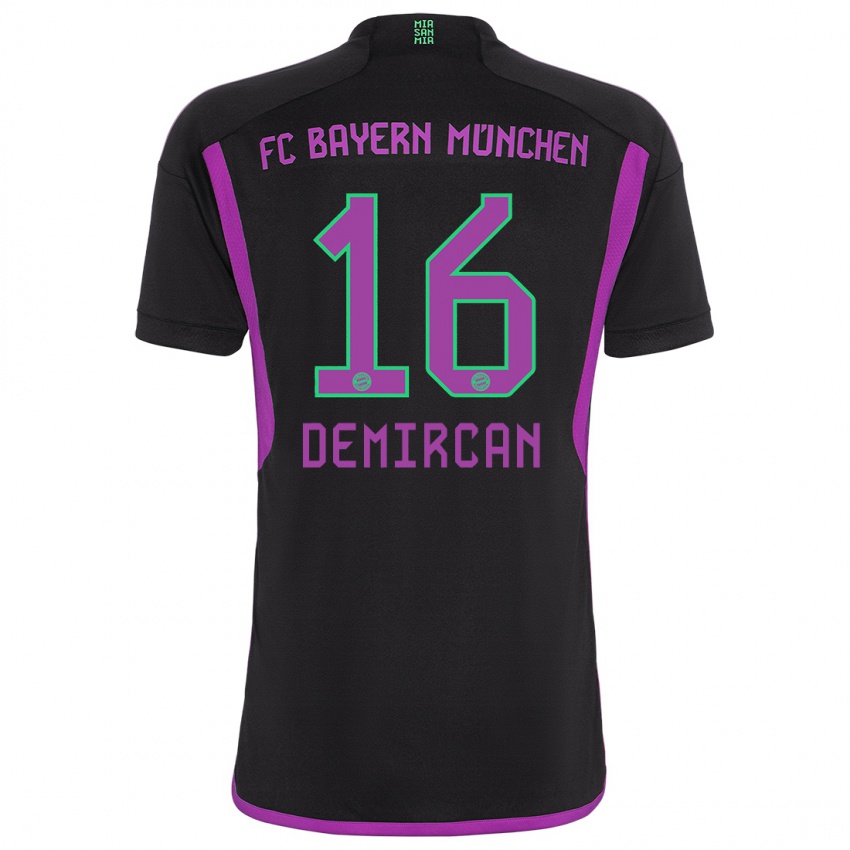 Damen Emirhan Demircan #16 Schwarz Auswärtstrikot Trikot 2023/24 T-Shirt Österreich