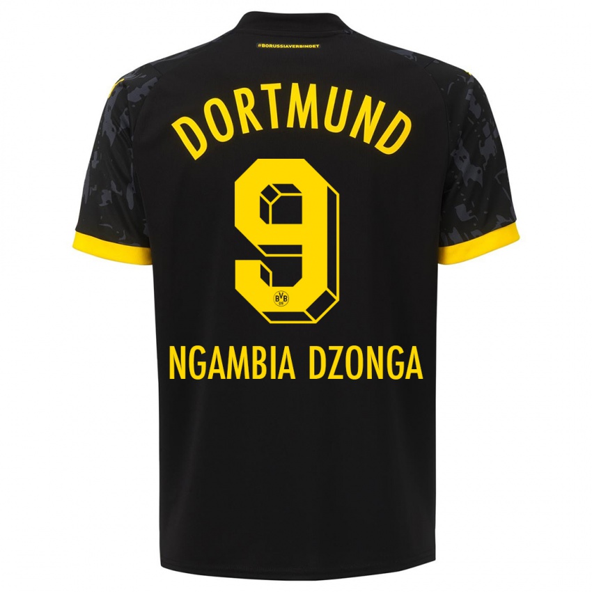 Damen Diego Ngambia Dzonga #9 Schwarz Auswärtstrikot Trikot 2023/24 T-Shirt Österreich