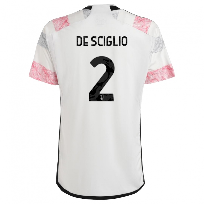 Damen Mattia De Sciglio #2 Weiß Rosa Auswärtstrikot Trikot 2023/24 T-Shirt Österreich