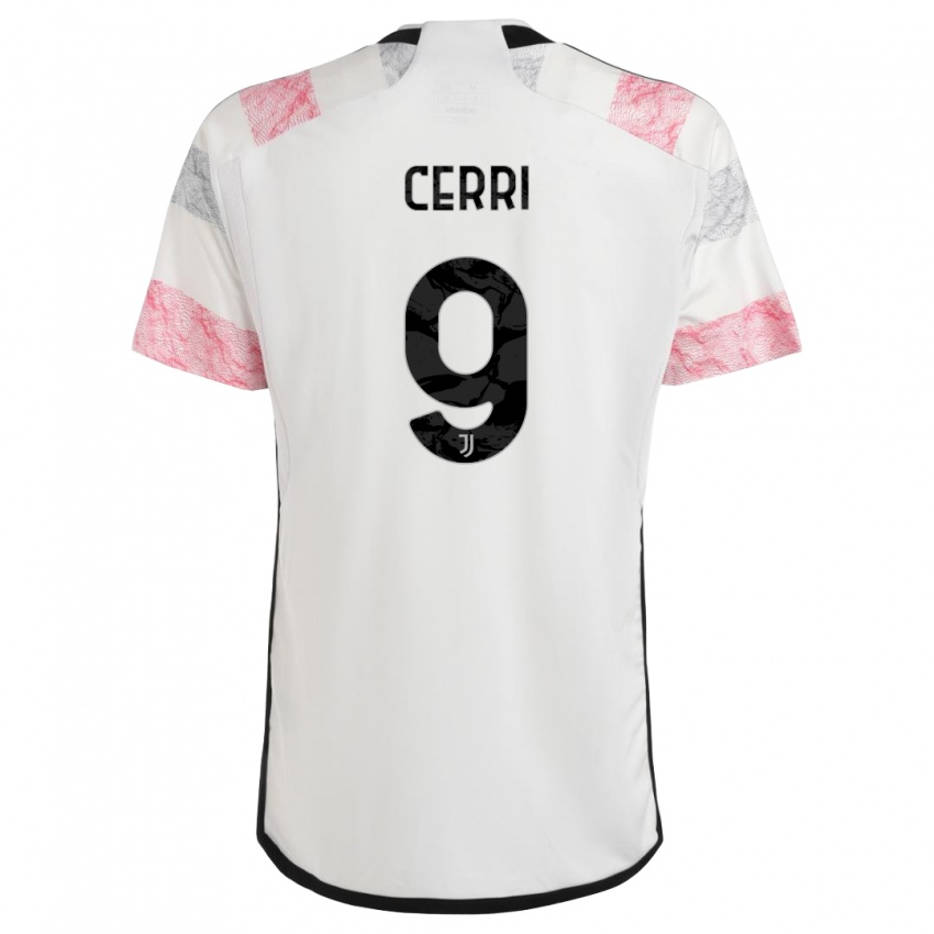 Damen Leonardo Cerri #9 Weiß Rosa Auswärtstrikot Trikot 2023/24 T-Shirt Österreich