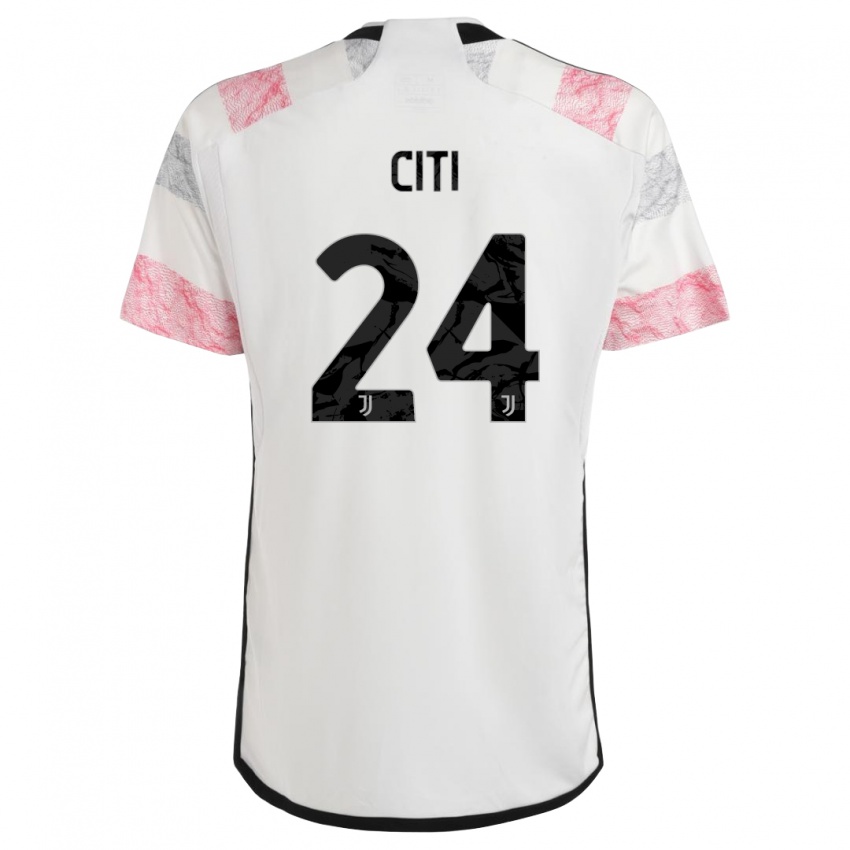 Damen Alessandro Citi #24 Weiß Rosa Auswärtstrikot Trikot 2023/24 T-Shirt Österreich