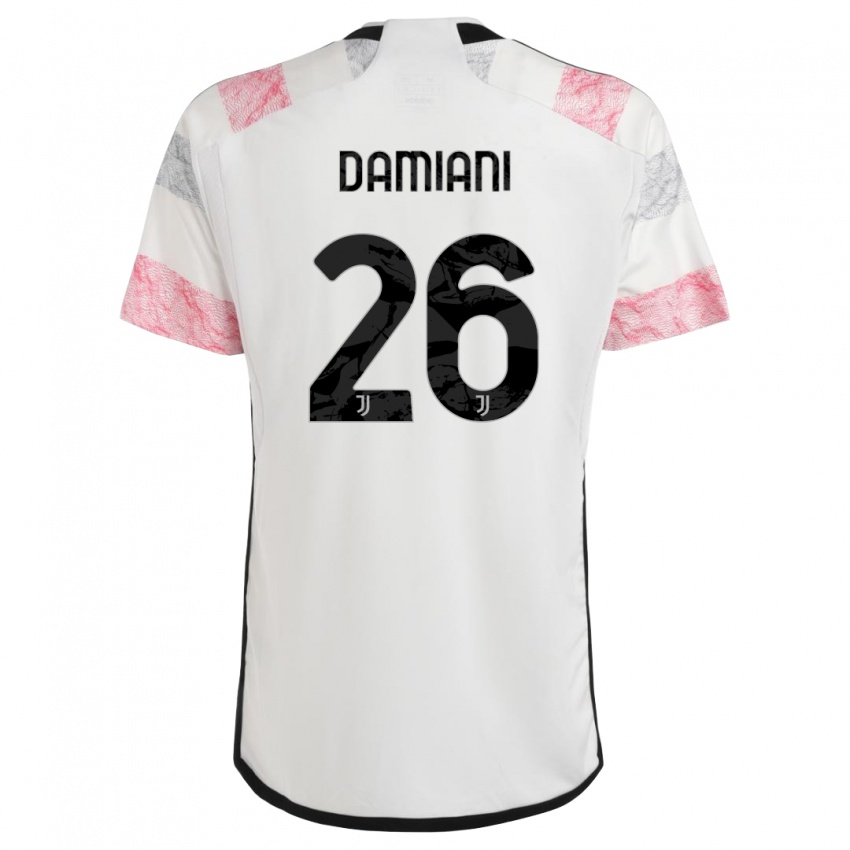 Damen Samuele Damiani #26 Weiß Rosa Auswärtstrikot Trikot 2023/24 T-Shirt Österreich