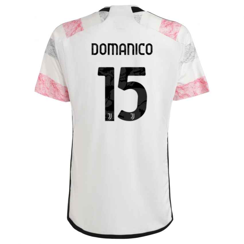 Damen Saverio Domanico #15 Weiß Rosa Auswärtstrikot Trikot 2023/24 T-Shirt Österreich