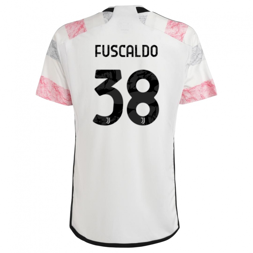 Damen Matteo Fuscaldo #38 Weiß Rosa Auswärtstrikot Trikot 2023/24 T-Shirt Österreich