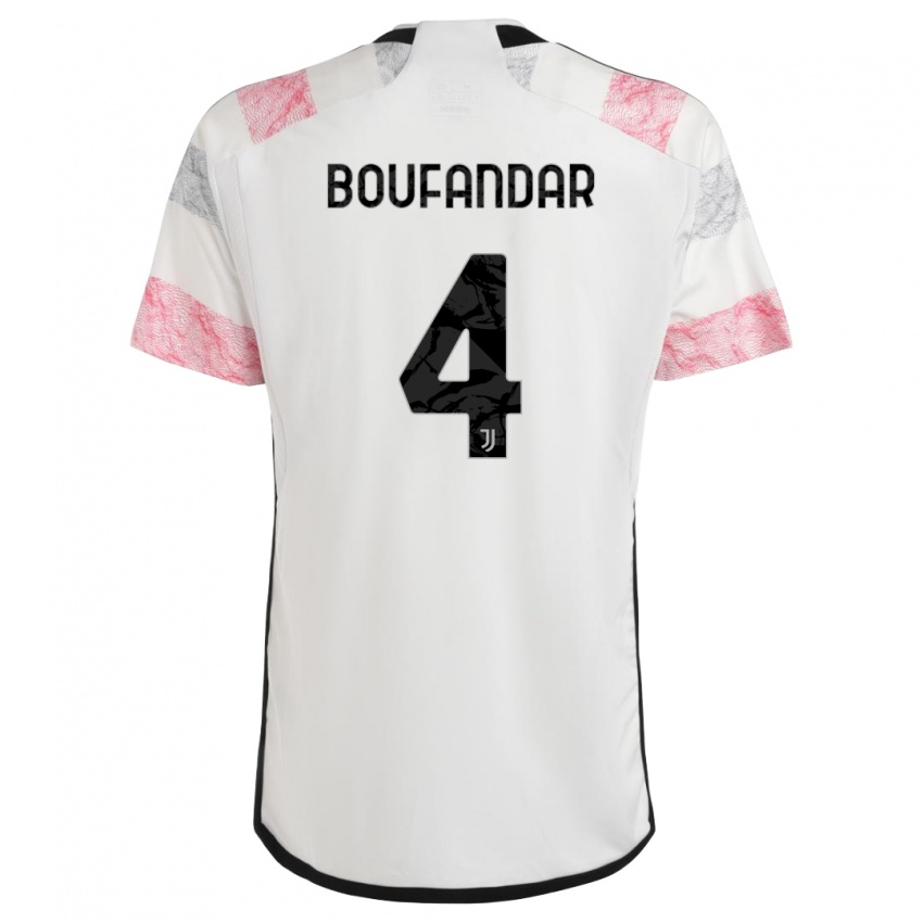 Damen Adam Boufandar #4 Weiß Rosa Auswärtstrikot Trikot 2023/24 T-Shirt Österreich