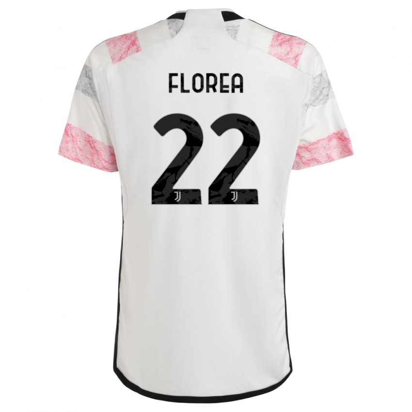 Damen Andrei Florea #22 Weiß Rosa Auswärtstrikot Trikot 2023/24 T-Shirt Österreich