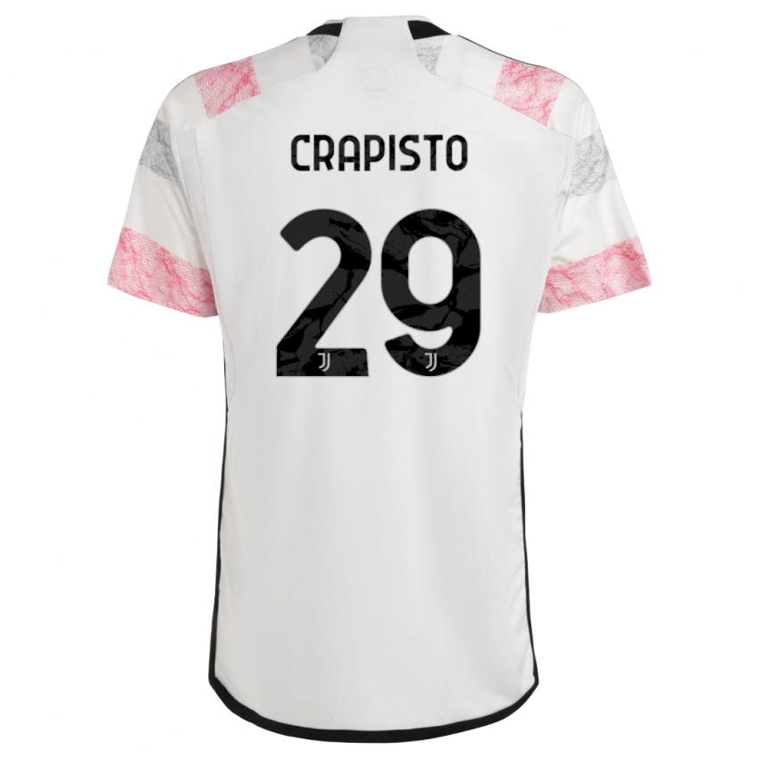 Damen Francesco Crapisto #29 Weiß Rosa Auswärtstrikot Trikot 2023/24 T-Shirt Österreich