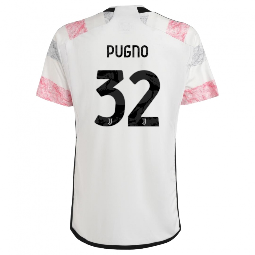 Damen Diego Pugno #32 Weiß Rosa Auswärtstrikot Trikot 2023/24 T-Shirt Österreich