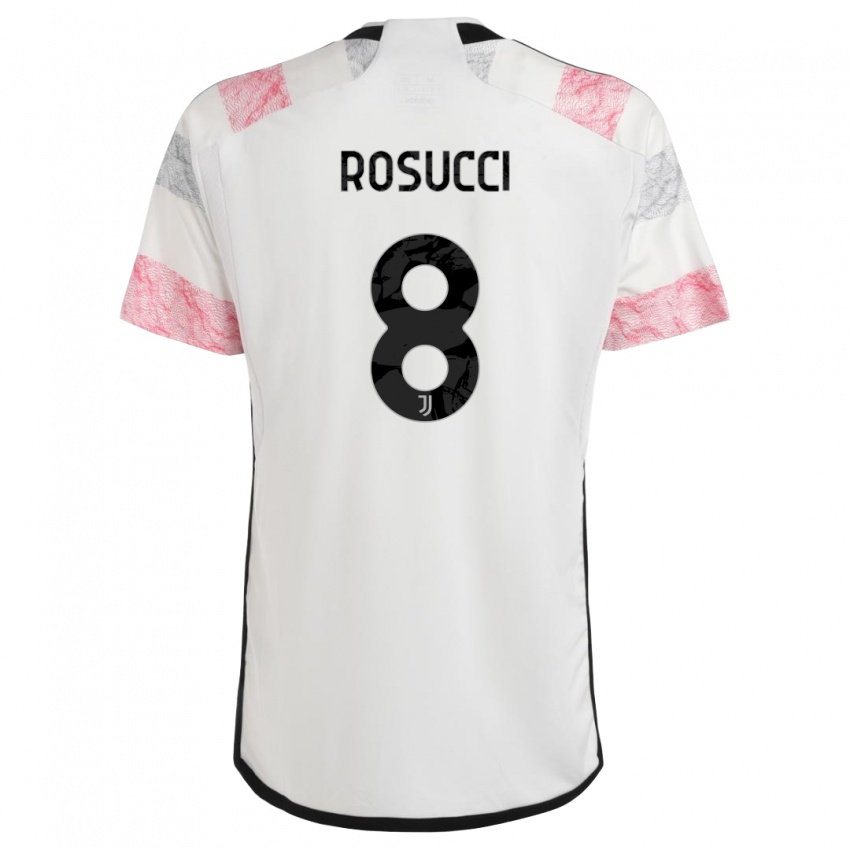 Damen Martina Rosucci #8 Weiß Rosa Auswärtstrikot Trikot 2023/24 T-Shirt Österreich