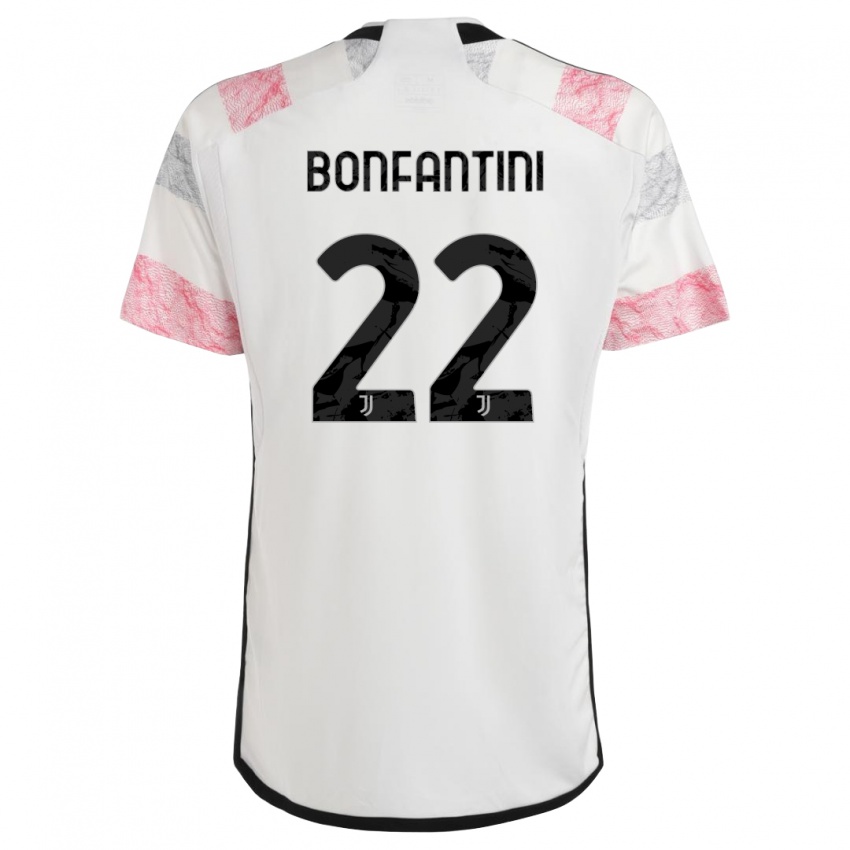 Damen Agnese Bonfantini #22 Weiß Rosa Auswärtstrikot Trikot 2023/24 T-Shirt Österreich