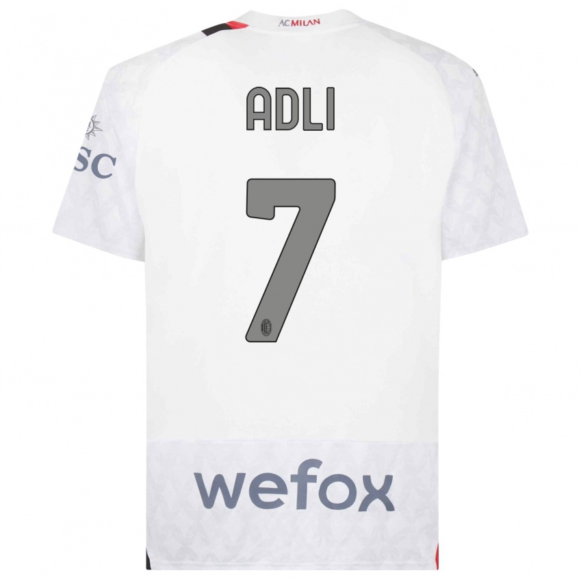 Damen Yacine Adli #7 Weiß Auswärtstrikot Trikot 2023/24 T-Shirt Österreich