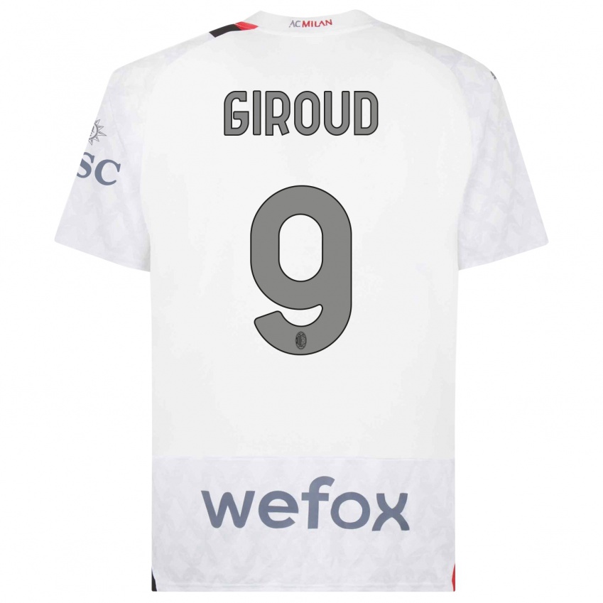 Damen Olivier Giroud #9 Weiß Auswärtstrikot Trikot 2023/24 T-Shirt Österreich