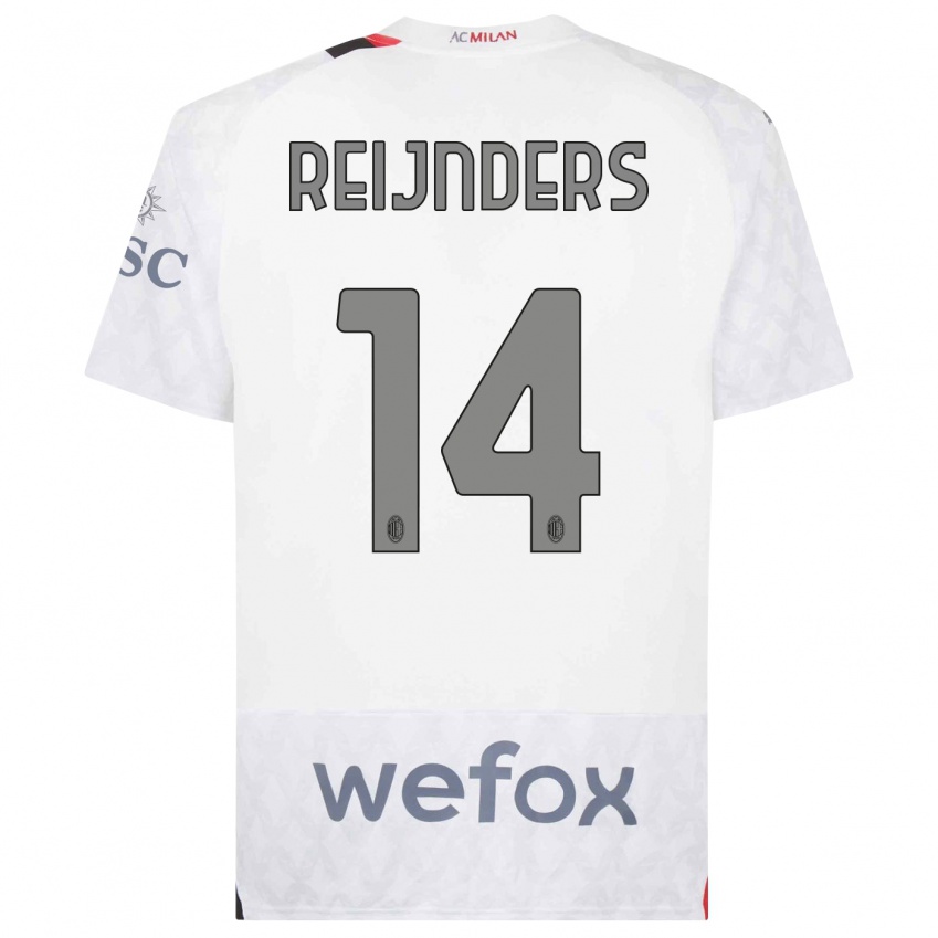 Damen Tijjani Reijnders #14 Weiß Auswärtstrikot Trikot 2023/24 T-Shirt Österreich