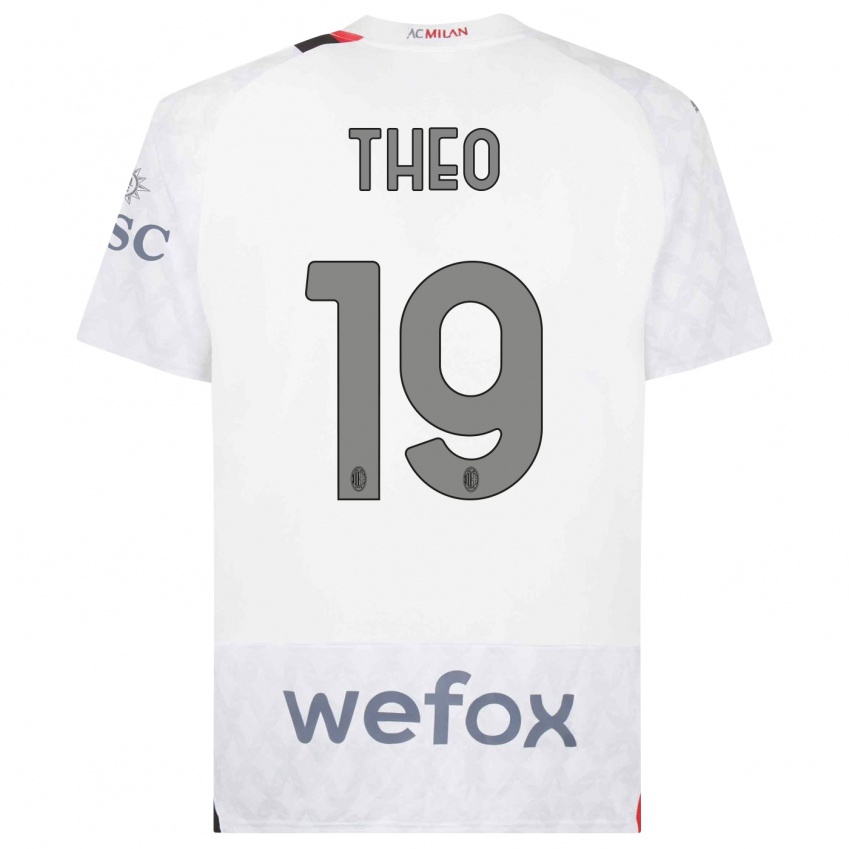 Damen Theo Hernandez #19 Weiß Auswärtstrikot Trikot 2023/24 T-Shirt Österreich