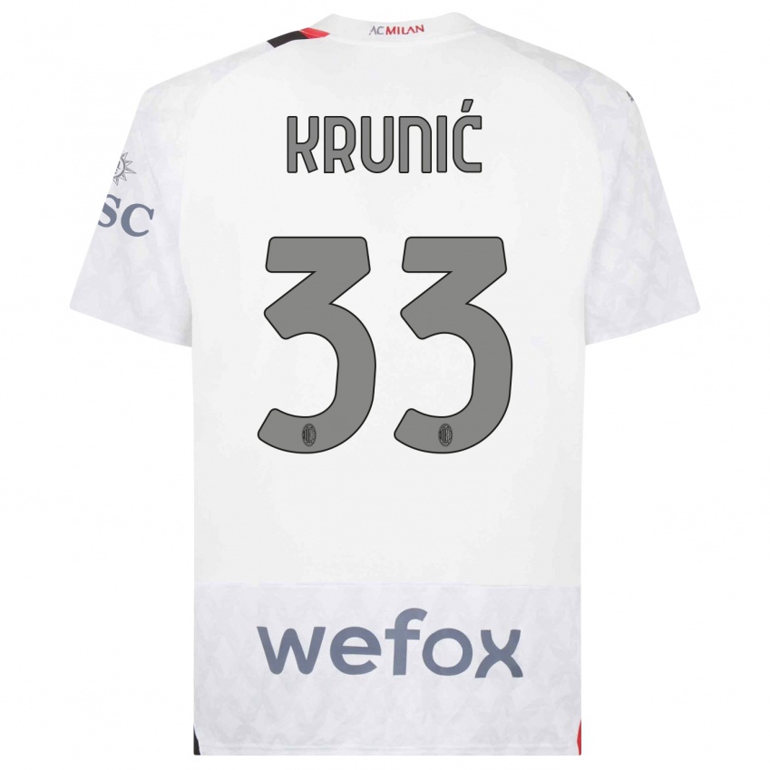 Damen Rade Krunic #33 Weiß Auswärtstrikot Trikot 2023/24 T-Shirt Österreich