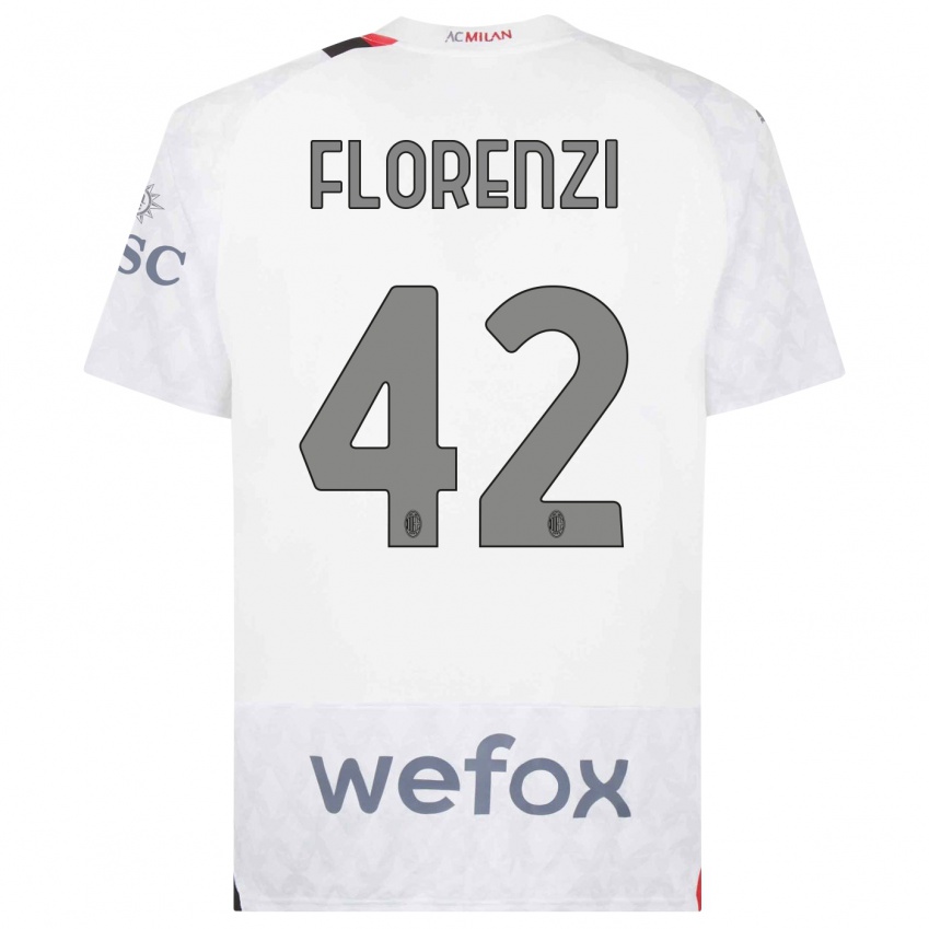 Damen Alessandro Florenzi #42 Weiß Auswärtstrikot Trikot 2023/24 T-Shirt Österreich