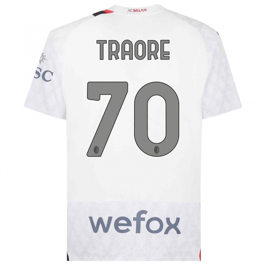 Damen Chaka Traore #70 Weiß Auswärtstrikot Trikot 2023/24 T-Shirt Österreich