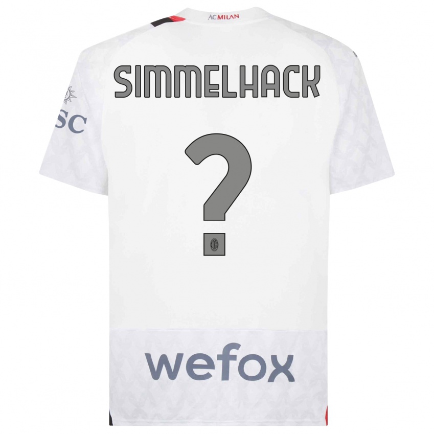 Damen Alexander Simmelhack #0 Weiß Auswärtstrikot Trikot 2023/24 T-Shirt Österreich