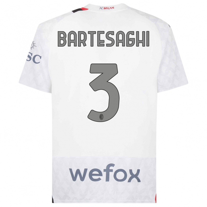 Damen Davide Bartesaghi #3 Weiß Auswärtstrikot Trikot 2023/24 T-Shirt Österreich