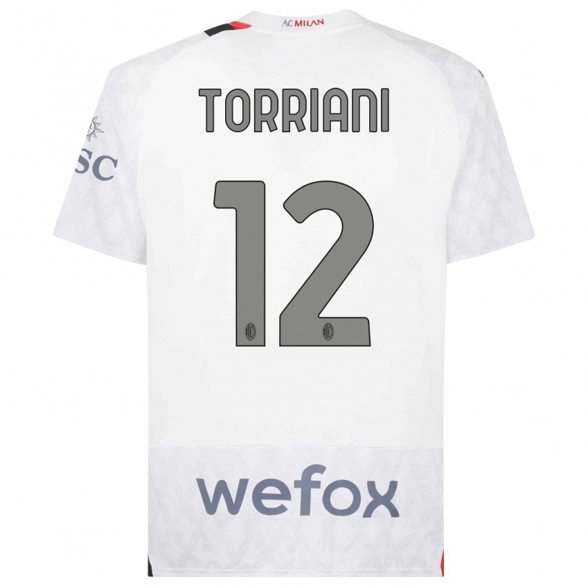 Damen Lorenzo Torriani #12 Weiß Auswärtstrikot Trikot 2023/24 T-Shirt Österreich