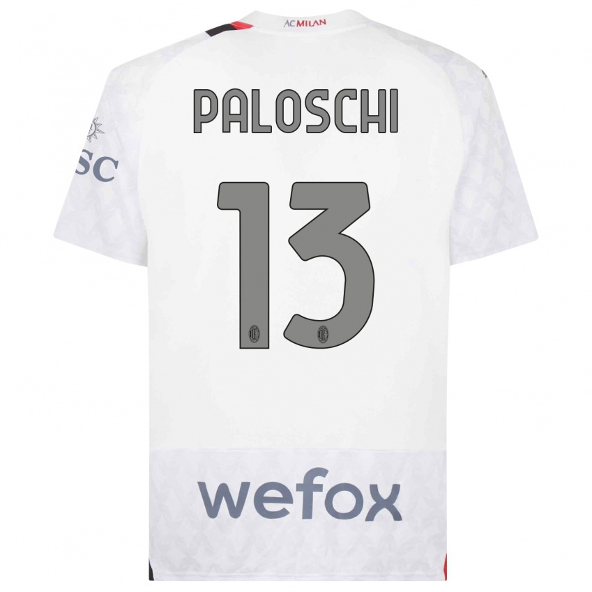 Damen Dorian Paloschi #13 Weiß Auswärtstrikot Trikot 2023/24 T-Shirt Österreich