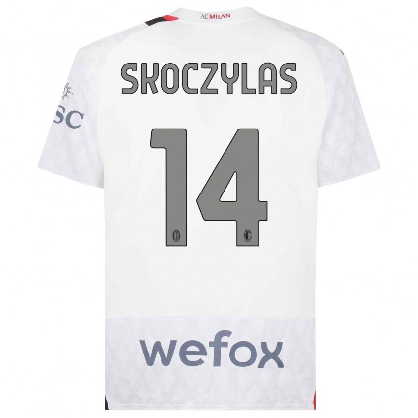 Damen Mateusz Skoczylas #14 Weiß Auswärtstrikot Trikot 2023/24 T-Shirt Österreich