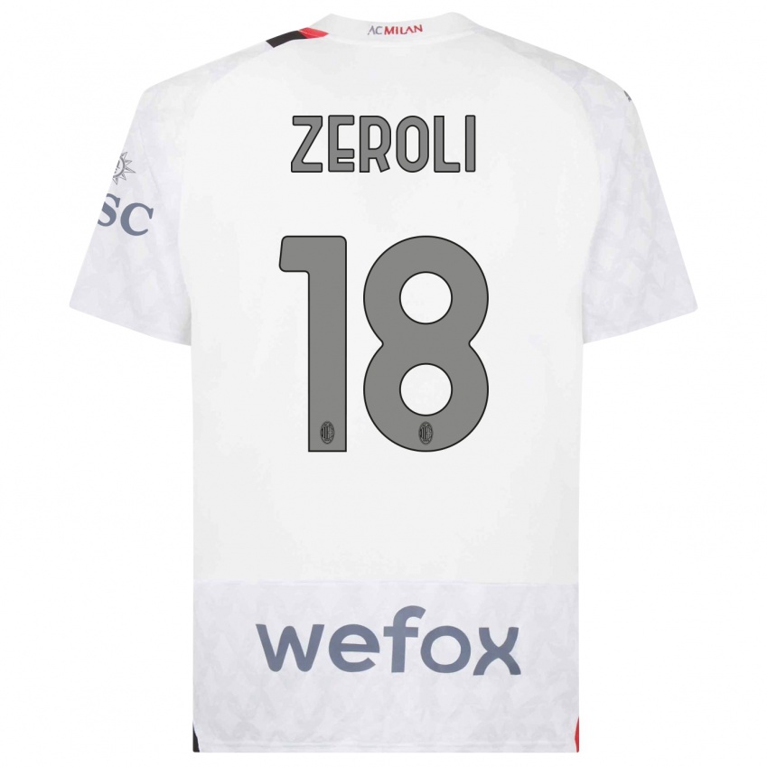 Damen Kevin Zeroli #18 Weiß Auswärtstrikot Trikot 2023/24 T-Shirt Österreich