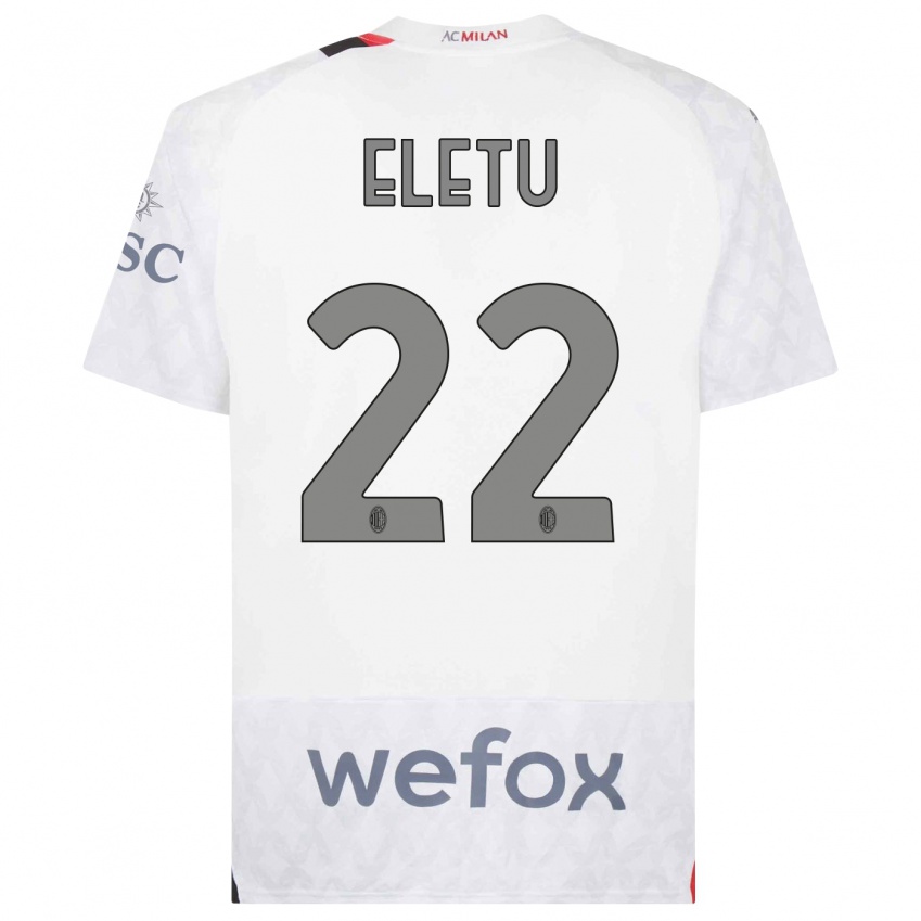 Damen Victor Eletu #22 Weiß Auswärtstrikot Trikot 2023/24 T-Shirt Österreich