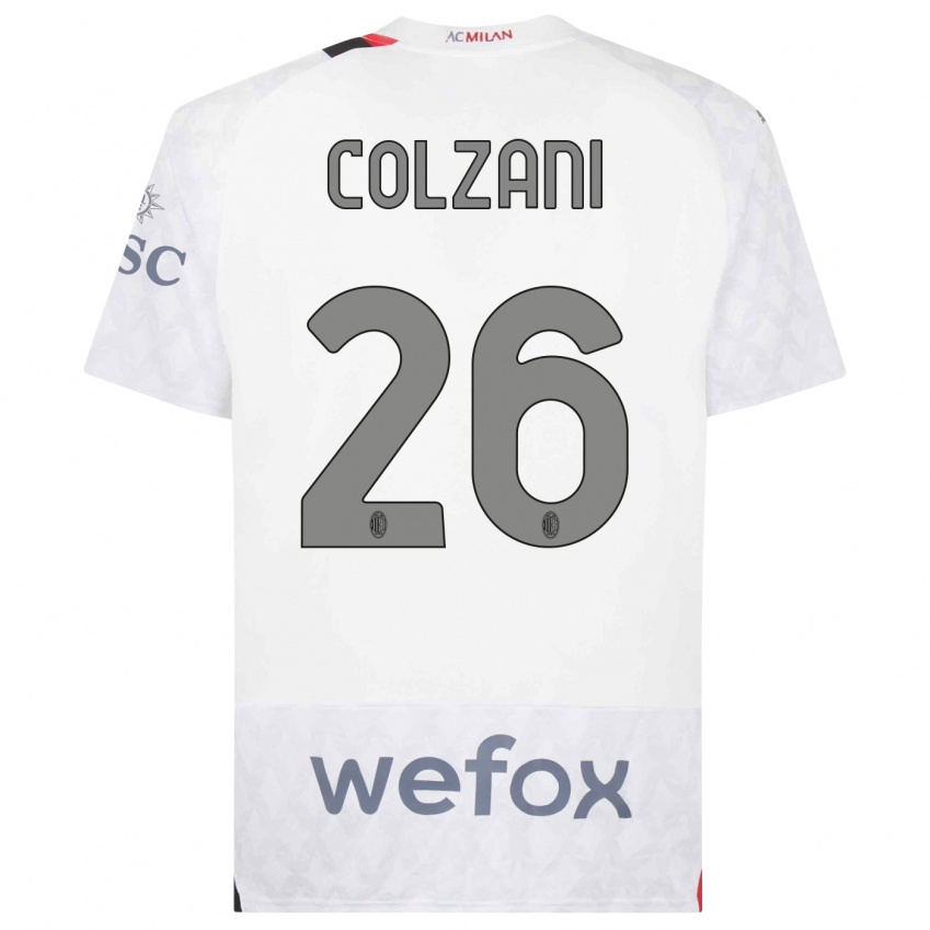 Damen Edoardo Colzani #26 Weiß Auswärtstrikot Trikot 2023/24 T-Shirt Österreich