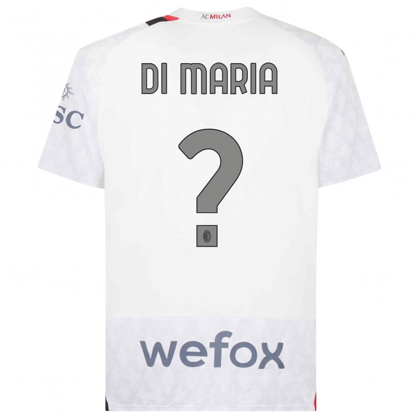 Damen Alessandro Di Maria #0 Weiß Auswärtstrikot Trikot 2023/24 T-Shirt Österreich