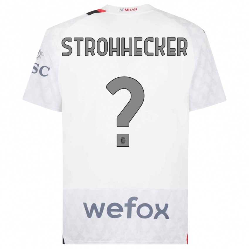 Damen Riccardo Strohhecker #0 Weiß Auswärtstrikot Trikot 2023/24 T-Shirt Österreich