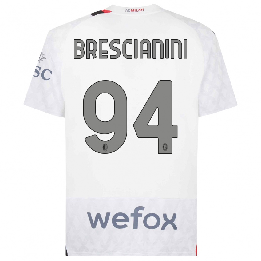 Damen Marco Brescianini #94 Weiß Auswärtstrikot Trikot 2023/24 T-Shirt Österreich